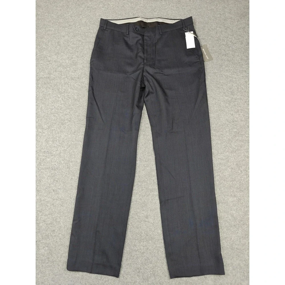 Michael Kors Pants Mens 36x32 Blue Matisse Dress Stretch Comfort Waistband New